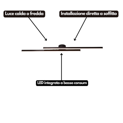 Plafoniera LED Lineare Moderna – Design Minimalista