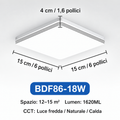 NOVOORA™ Plafoniera LED Quadrata 18W–48W