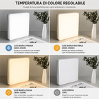 NOVOORA™ Plafoniera LED Quadrata 18W–48W