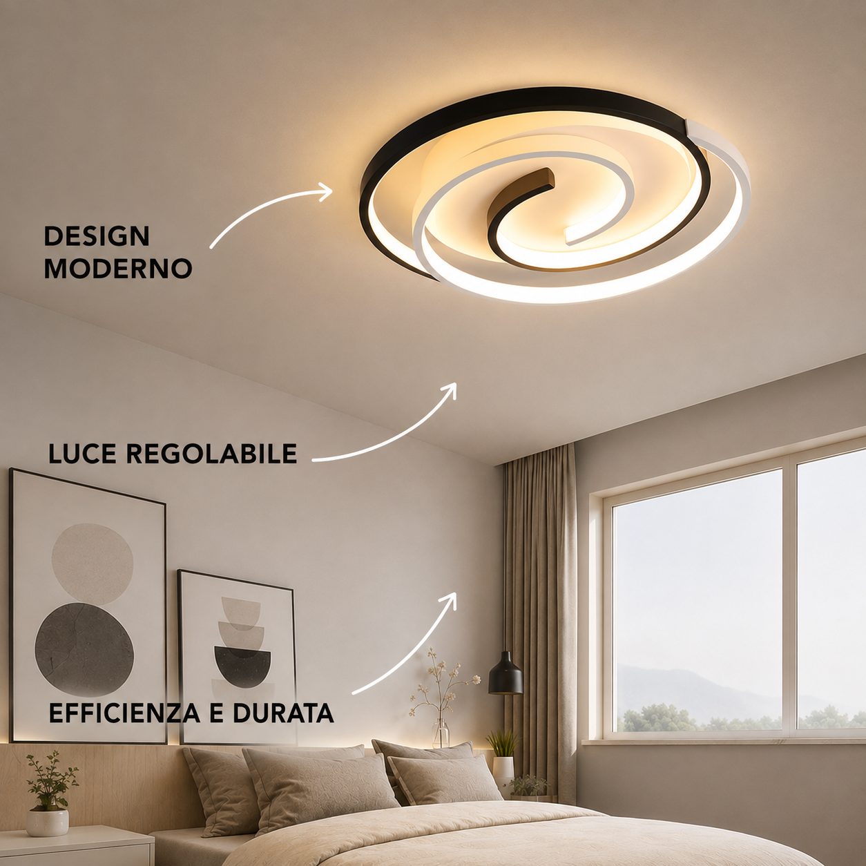 Novoora Plafoniera LED Moderna a Spirale