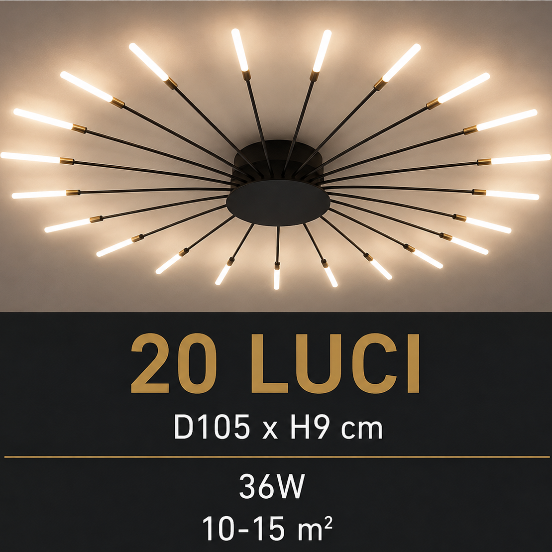 Novoora™ – Plafoniera LED Fuochi d’Artificio Moderna per Soggiorno e Camera da Letto