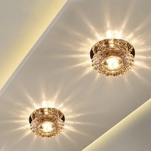 LED Crystal Lamp Embedded Ceiling Light for Home Living Room Corridor Decorative Ceiling Lamp Porch Balcony Indoor Lighting