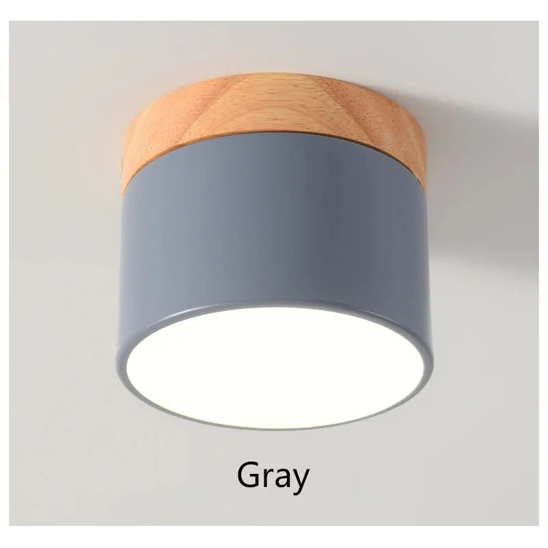 LED Downlight dimmable 5W 7W 9W12W15W Nordic wood modern Led surface mounted ceiling light spotlight, interior decoration light