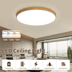 Novoora – Plafoniera LED Circolare Effetto Legno Noce