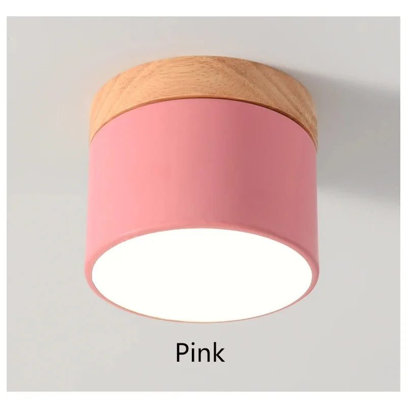LED Downlight dimmable 5W 7W 9W12W15W Nordic wood modern Led surface mounted ceiling light spotlight, interior decoration light