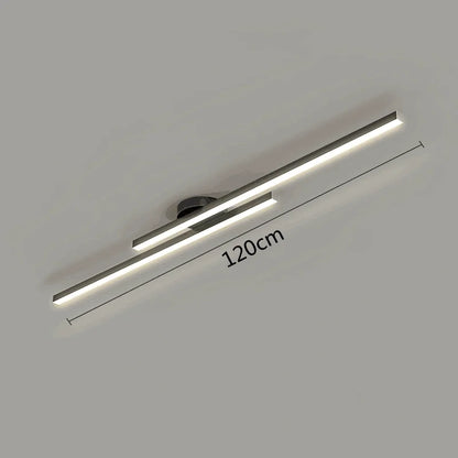 Long Aluminium LED Ceiling Light Modern Creative Design Ceiling Lamp Indoor Lighting Fixture Hallway Balcony Aisle Office Lustre