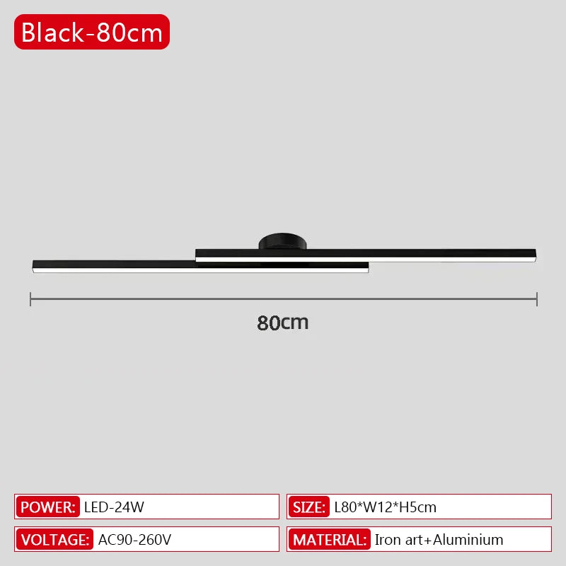 Plafoniera LED Lineare Moderna – Design Minimalista