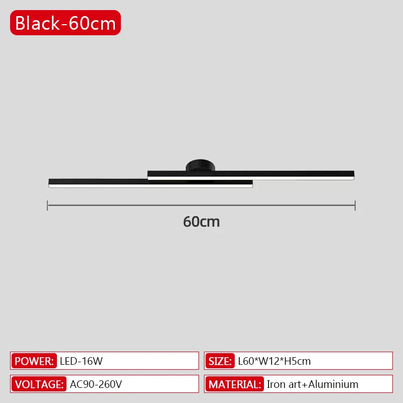 Plafoniera LED Lineare Moderna – Design Minimalista