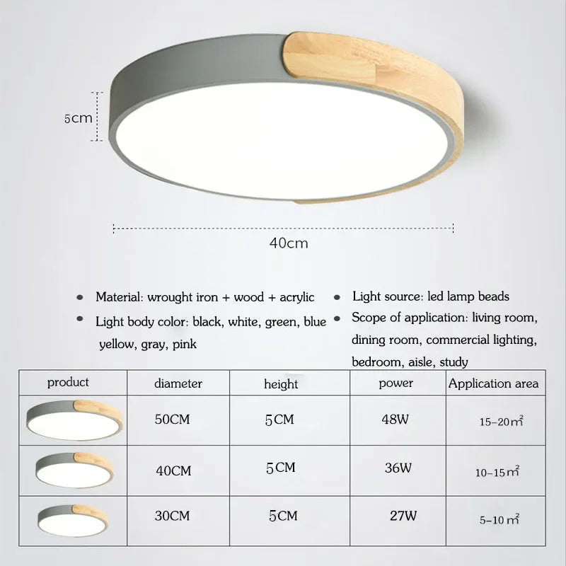 Ultra-thin LED Ceiling Lights for Living Room, Cold, Warm, White, Natural Light, Fixtures