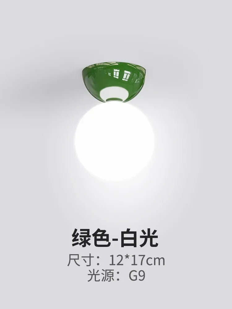 Bauhaus Dome Ceiling Lamp Corridor Medieval Cloakroom Ceiling Light Simple Cream Series Home Decoration Balcony Entrance Lamp
