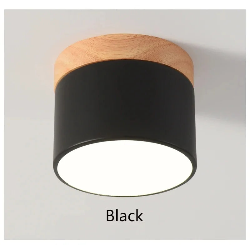 LED Downlight dimmable 5W 7W 9W12W15W Nordic wood modern Led surface mounted ceiling light spotlight, interior decoration light