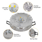 LED Crystal Lamp Embedded Ceiling Light for Home Living Room Corridor Decorative Ceiling Lamp Porch Balcony Indoor Lighting