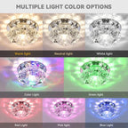 LED Crystal Lamp Embedded Ceiling Light for Home Living Room Corridor Decorative Ceiling Lamp Porch Balcony Indoor Lighting