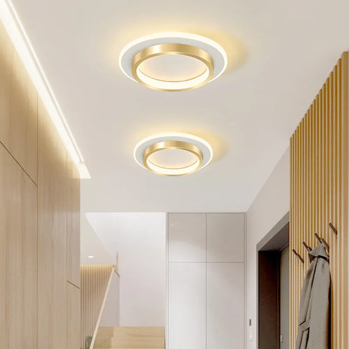DINDALLED Modern LED Ceiling Light for Corridor Stairs Bedroom Bathroom, Round Flush Mount Chandelier Indoor Lighting Fixture,