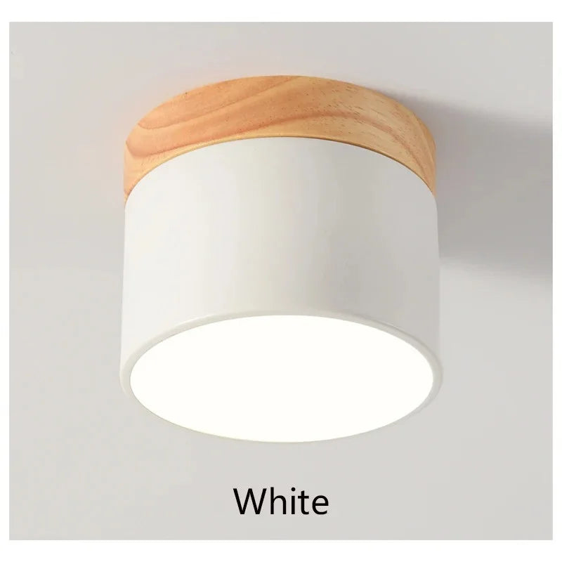LED Downlight dimmable 5W 7W 9W12W15W Nordic wood modern Led surface mounted ceiling light spotlight, interior decoration light