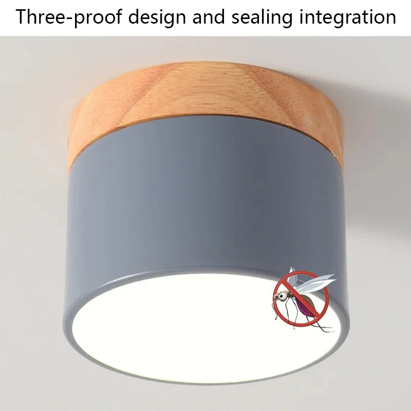 LED Downlight dimmable 5W 7W 9W12W15W Nordic wood modern Led surface mounted ceiling light spotlight, interior decoration light