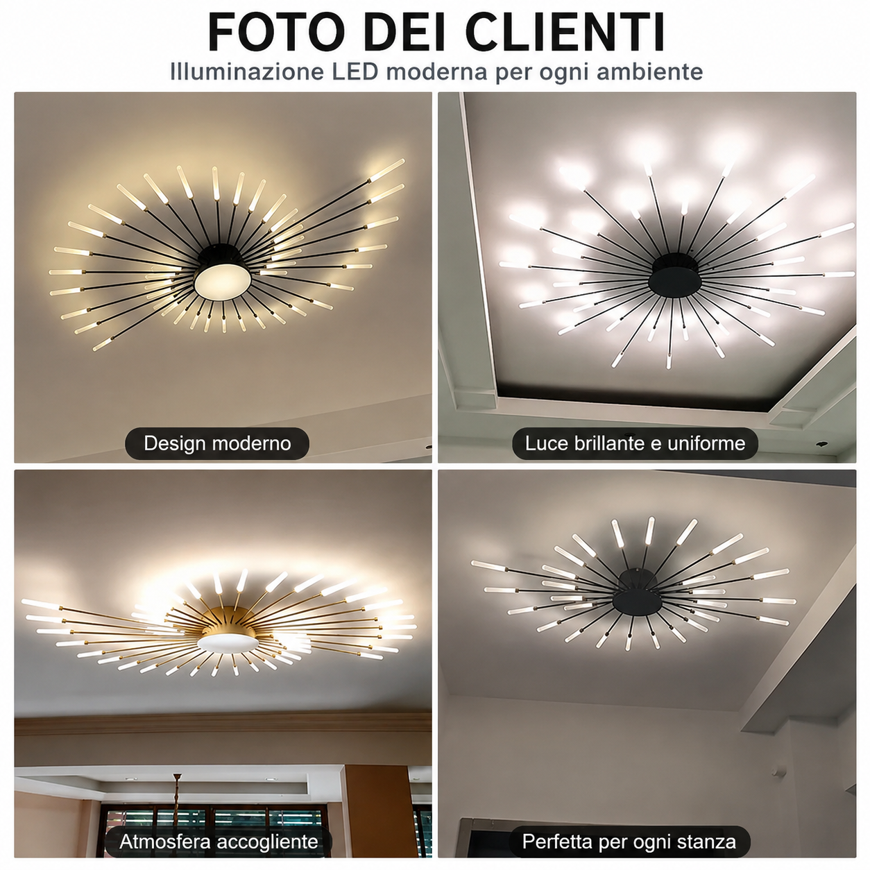 Plafoniera LED Moderna – Camera e Soggiorno
