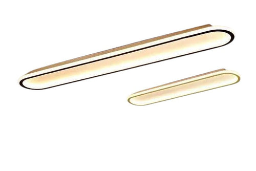 Novoora modern minimalist long LED ceiling light bar with slim iron and acrylic design for contemporary home decor